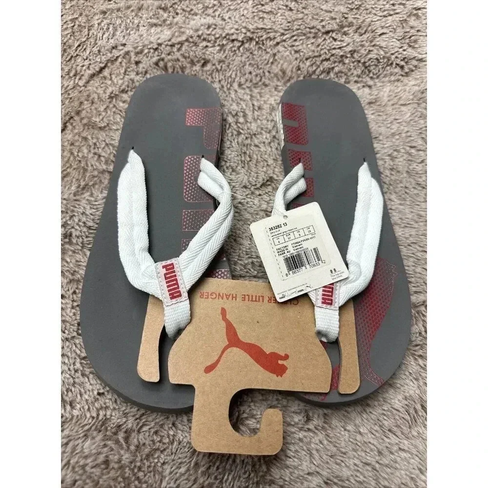 PUMA White Flip-Flops Beach Sandals Mens